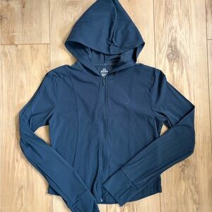 Dfyne Dark Blue and white hooded zip up